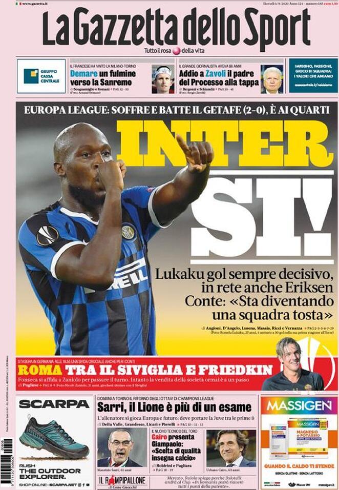 La Gazzetta Dello Sport Inter Si